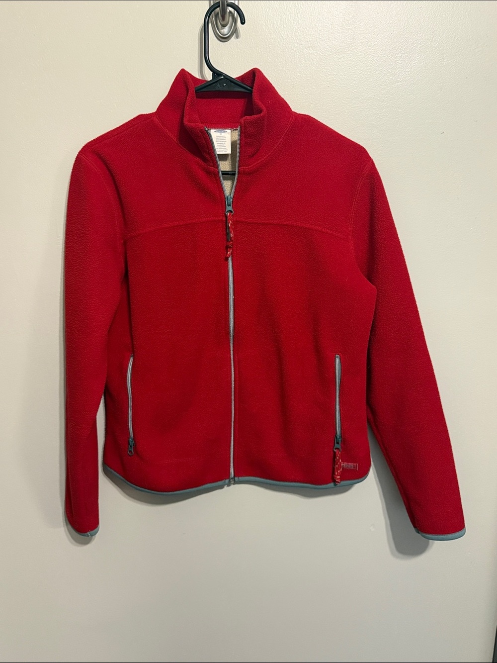 Old Navy Red Full-Zip Fleece Jacket